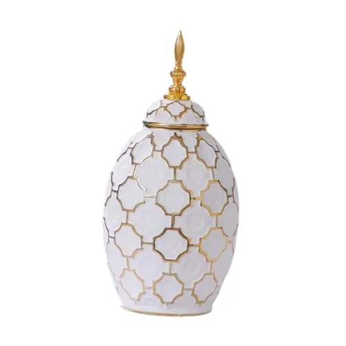 ILSMYSUTRA® Ceramic Flower Vase Modern Porcelain Ginger Jar for Desk Living Room Bedroom M|Home D?©Cor|Vases