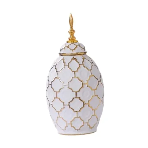 ILSMYSUTRA® Ceramic Flower Vase Modern Porcelain Ginger Jar for Desk Living Room Bedroom M|Home D?©Cor|Vases