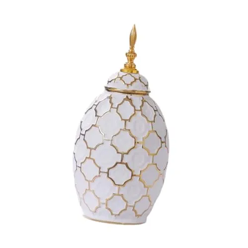 ILSMYSUTRA® Ceramic Flower Vase Modern Porcelain Ginger Jar for Desk Living Room Bedroom M|Home D?©Cor|Vases