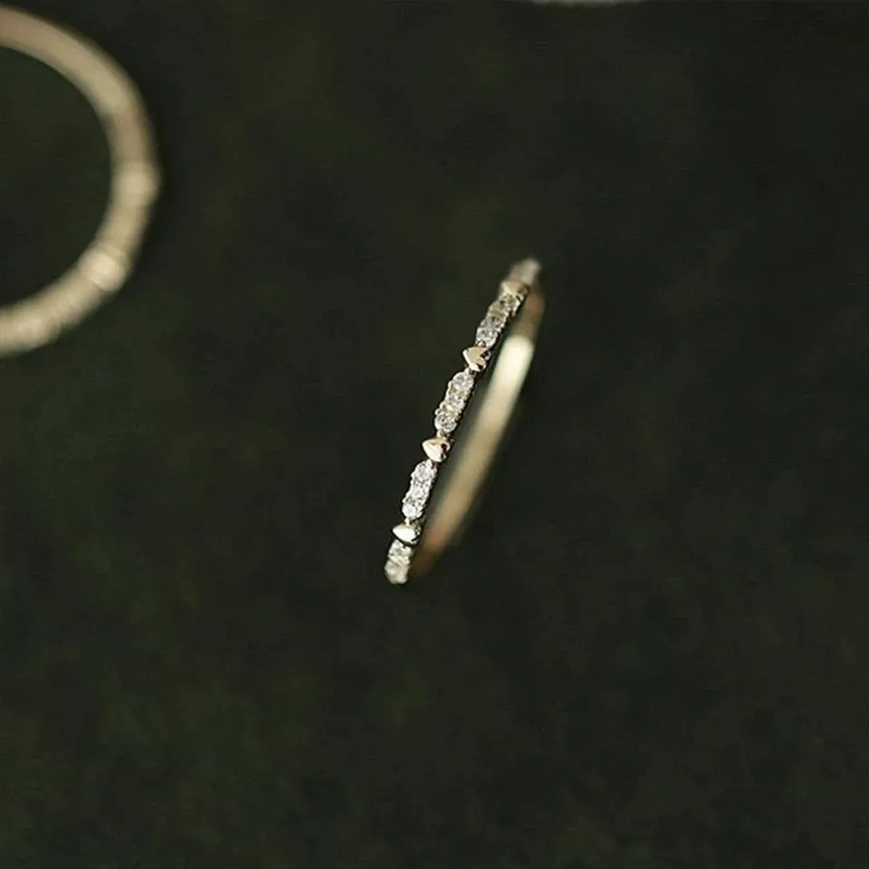 Intermediate Heart Zircon Ring