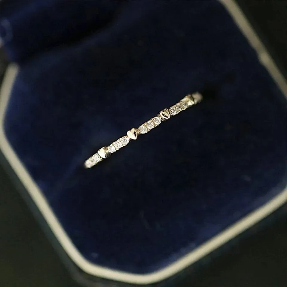 Intermediate Heart Zircon Ring