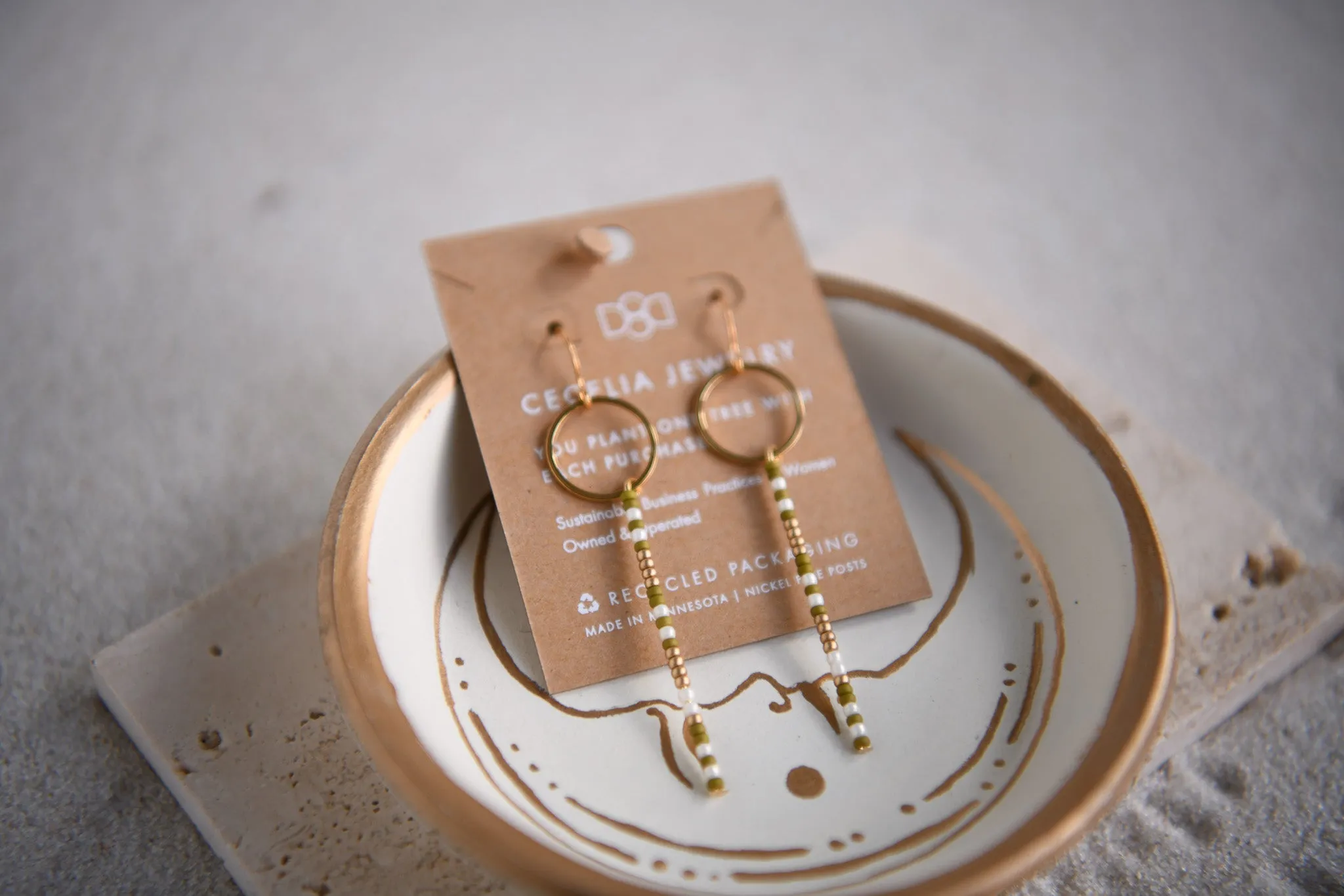 Iris Boho Beaded Hoop Earrings