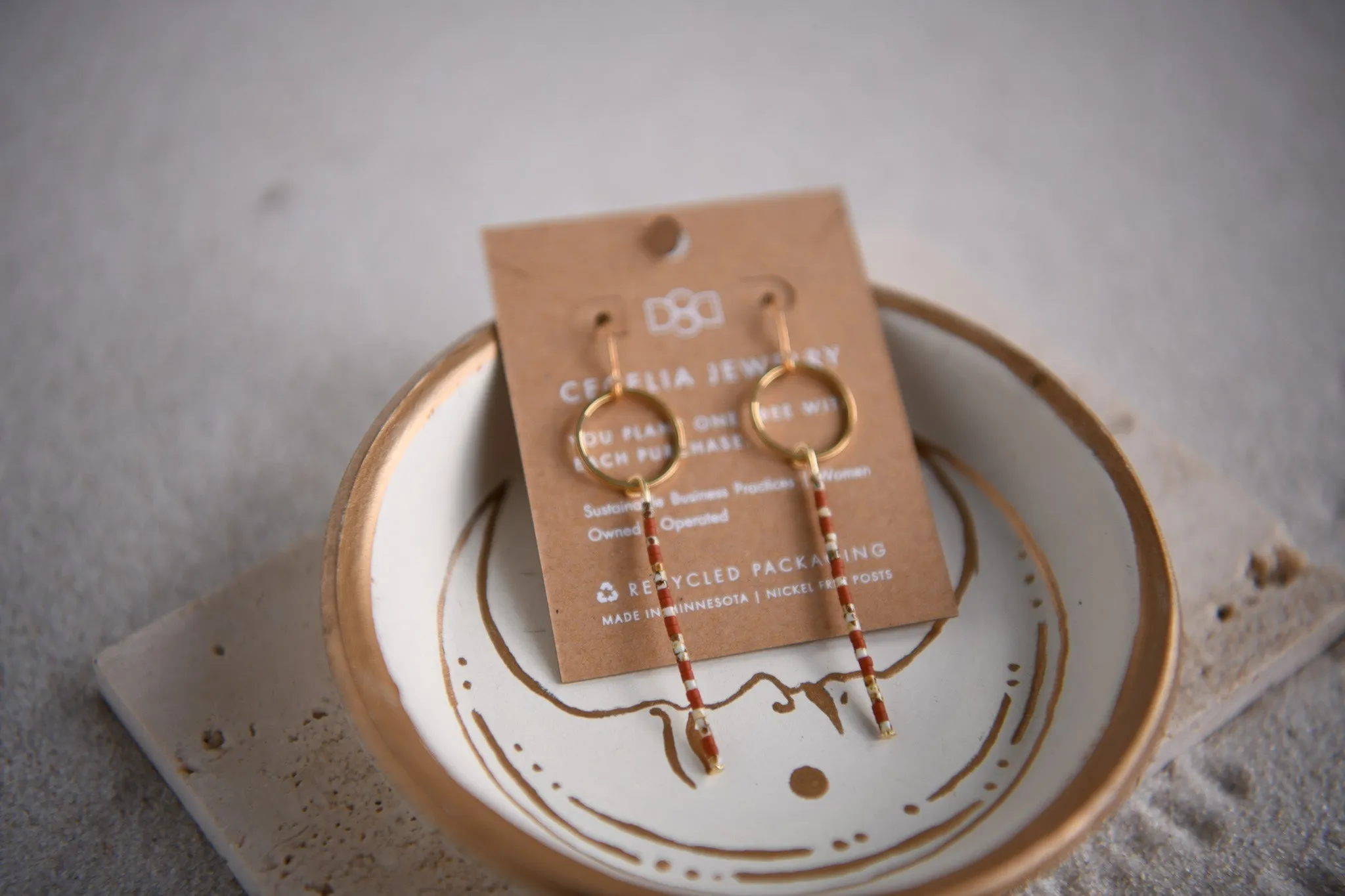 Iris Boho Beaded Hoop Earrings