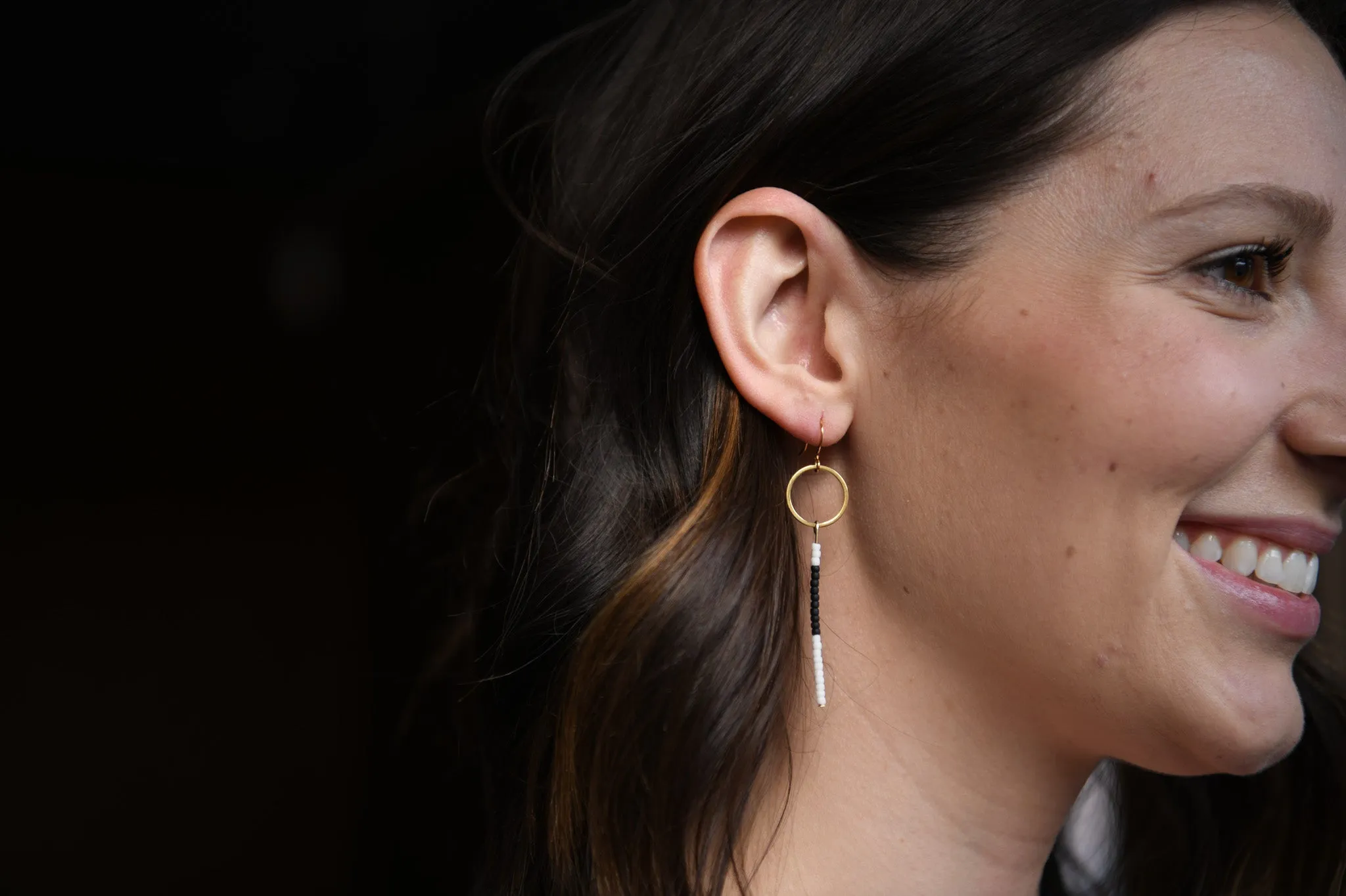 Iris Boho Beaded Hoop Earrings