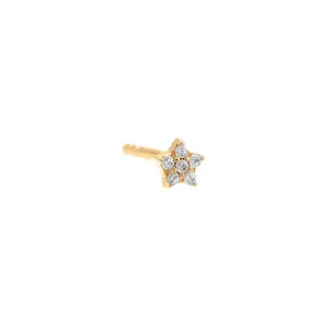 Itty Bitty CZ Flower Stud Earring 14K