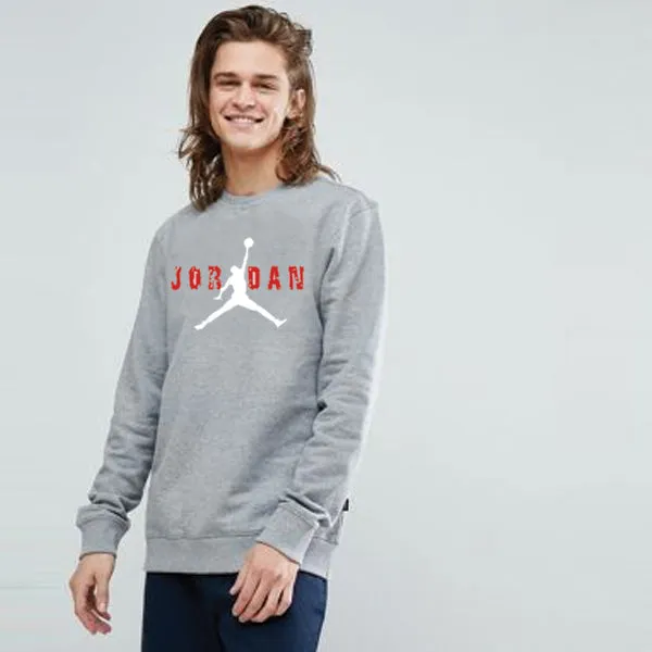 Jordan Printed Winter Unisex Sweatshirt Grey
