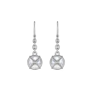 Judith Ripka Creations Sterling Silver Isola Round Drop Mother Of Pearl Earrings – JESS0318-MOP