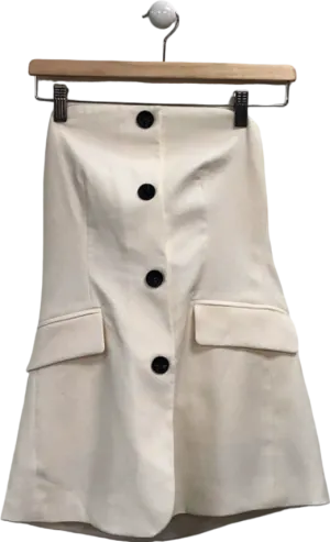 Karen Millen Ivory Relaxed Tailored Bandeau Bodice UK 8