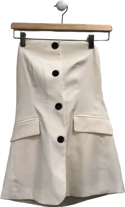 Karen Millen Ivory Relaxed Tailored Bandeau Bodice UK 8