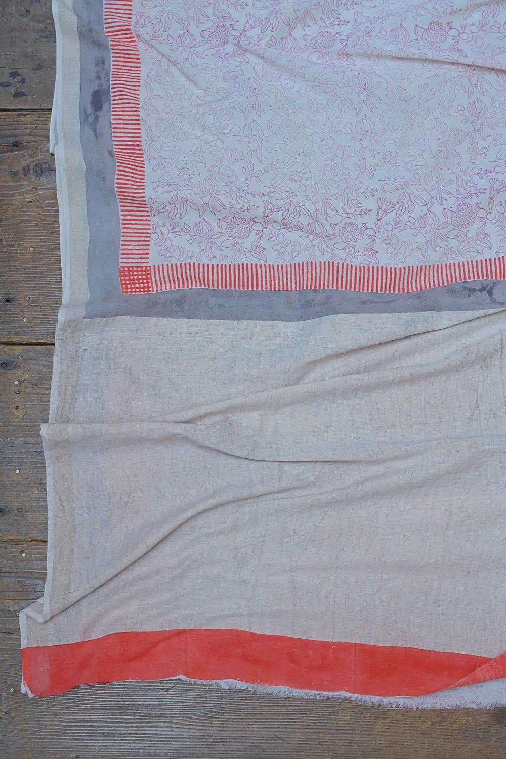 Khadi Saree - Printed Botanical
