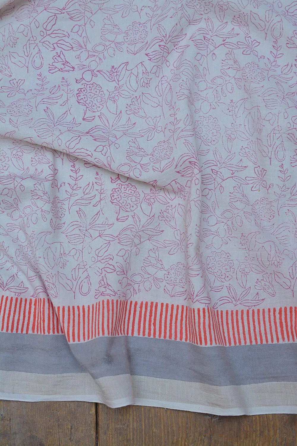 Khadi Saree - Printed Botanical