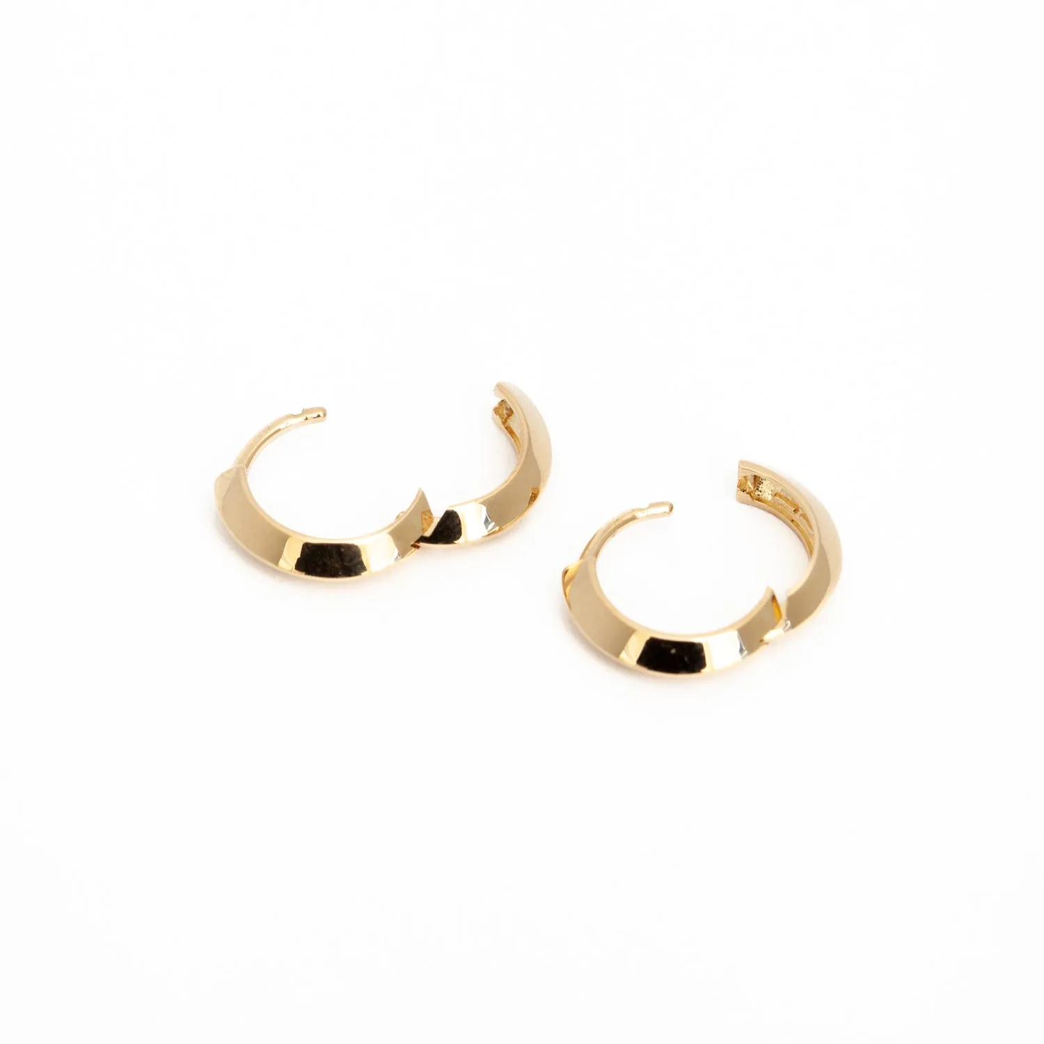 Knife Edge Hinged Huggie Hoops