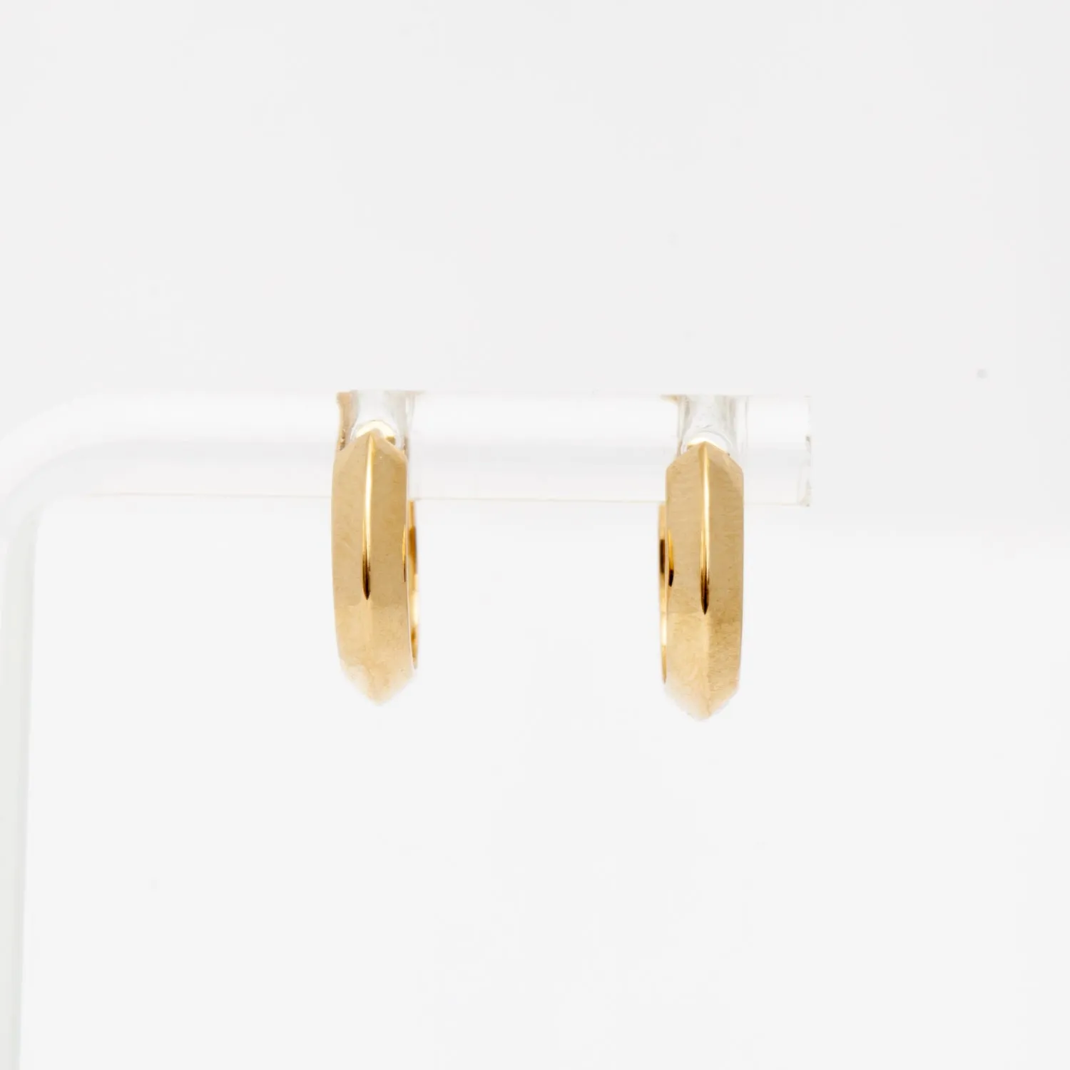 Knife Edge Hinged Huggie Hoops