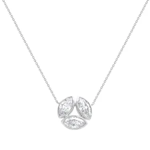 LAB GROWN Bezel Set Marquise Trio Diamond Pendant