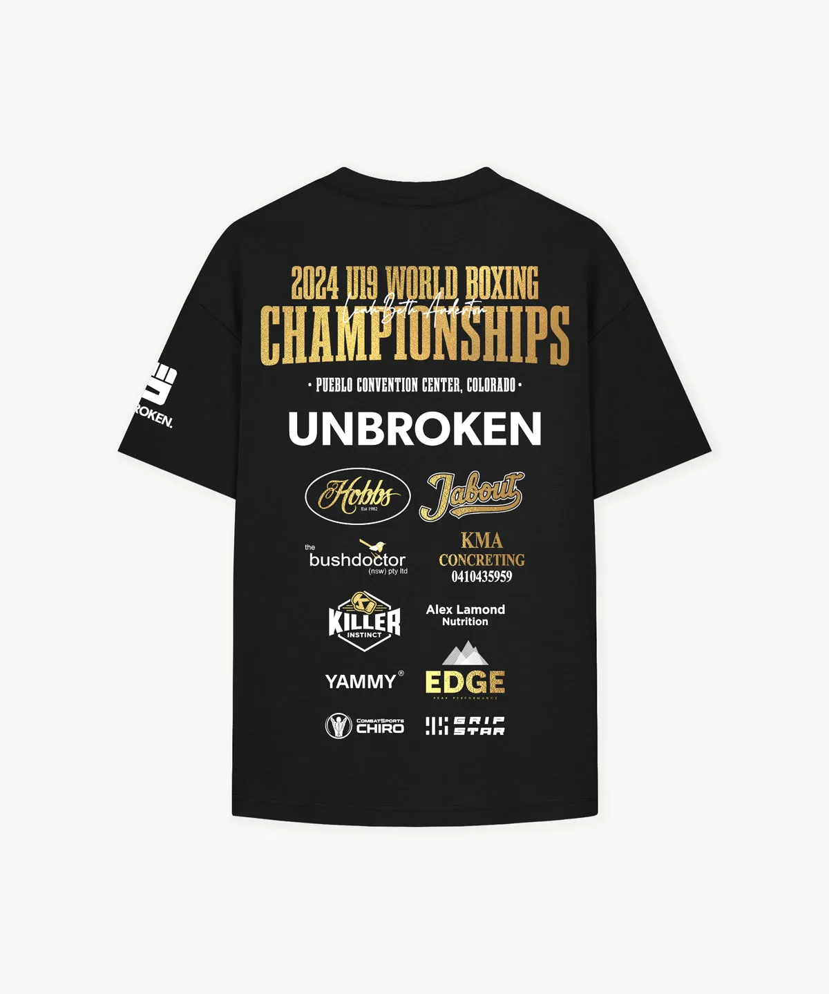 LEAH-BETH ANDERTON x UNBROKEN Classic Tee in Black