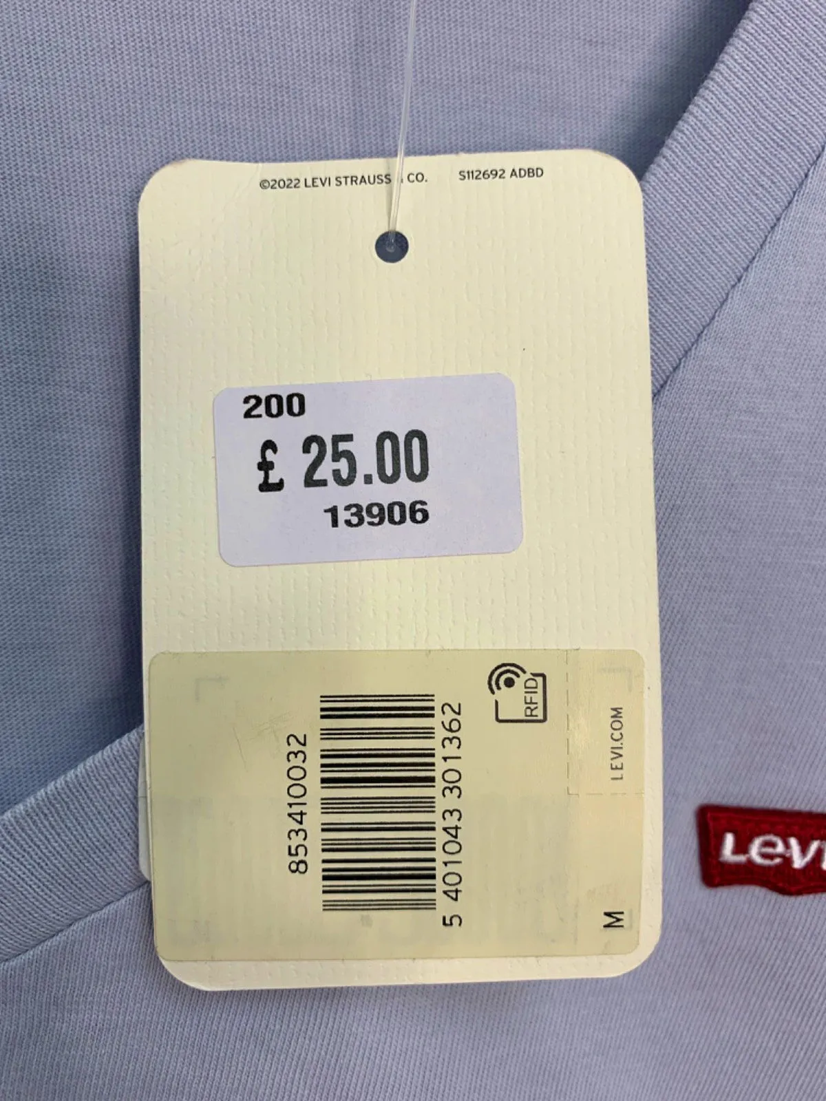 Levi's Lilac Short Sleeve V-Neck T-Shirt M