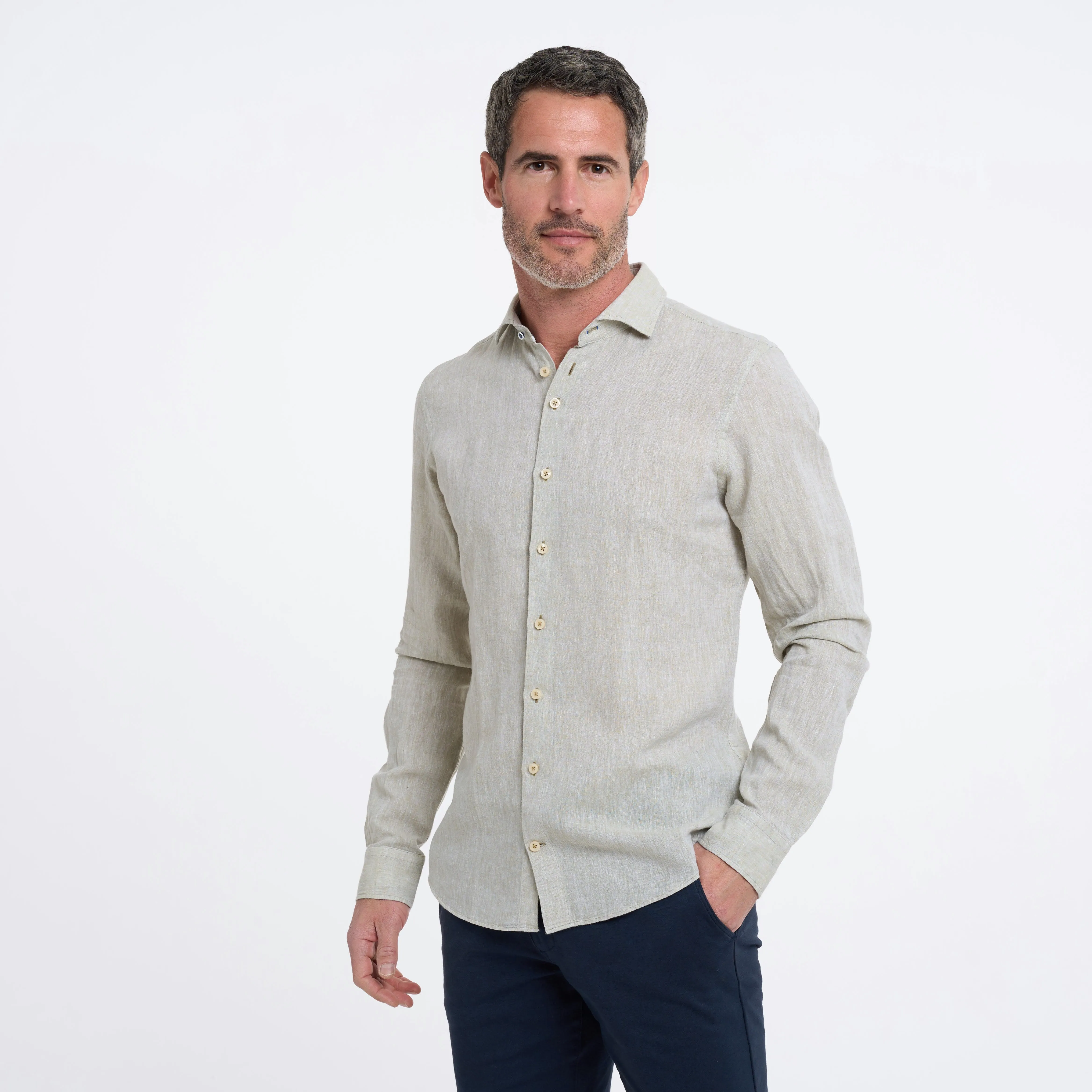 Linen blend shirt