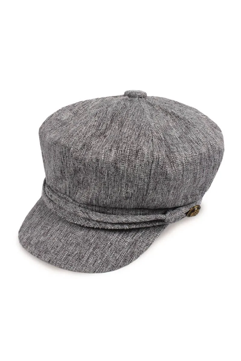 Linen Cabbie Hats With self band