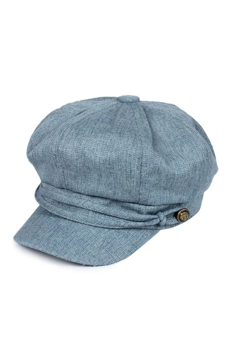 Linen Cabbie Hats With self band