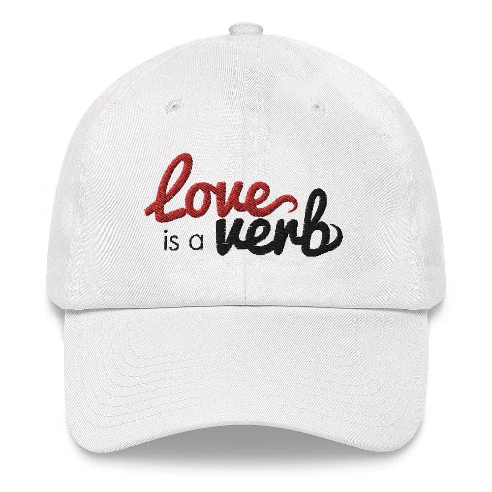 Love is a Verb Hat (White)