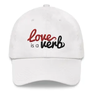 Love is a Verb Hat (White)