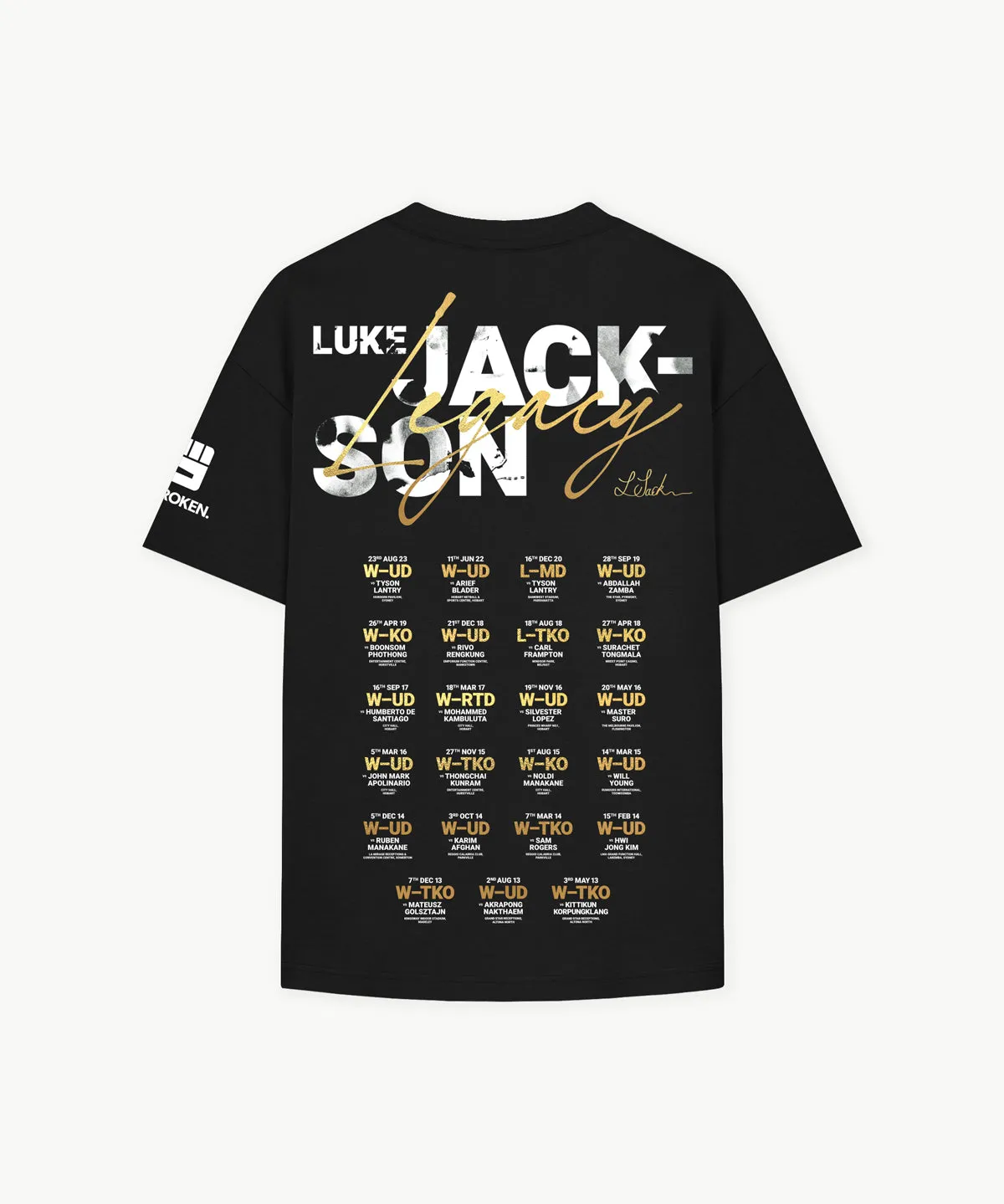 LUKE JACKSON x UNBROKEN Classic Tee in Black