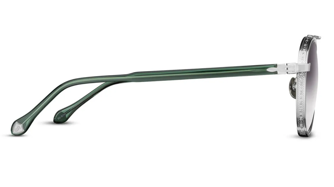 M3125-Brushed Silver / Bottle Green