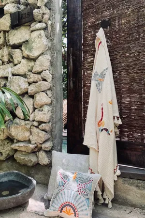 Manta Huichol Serpiente