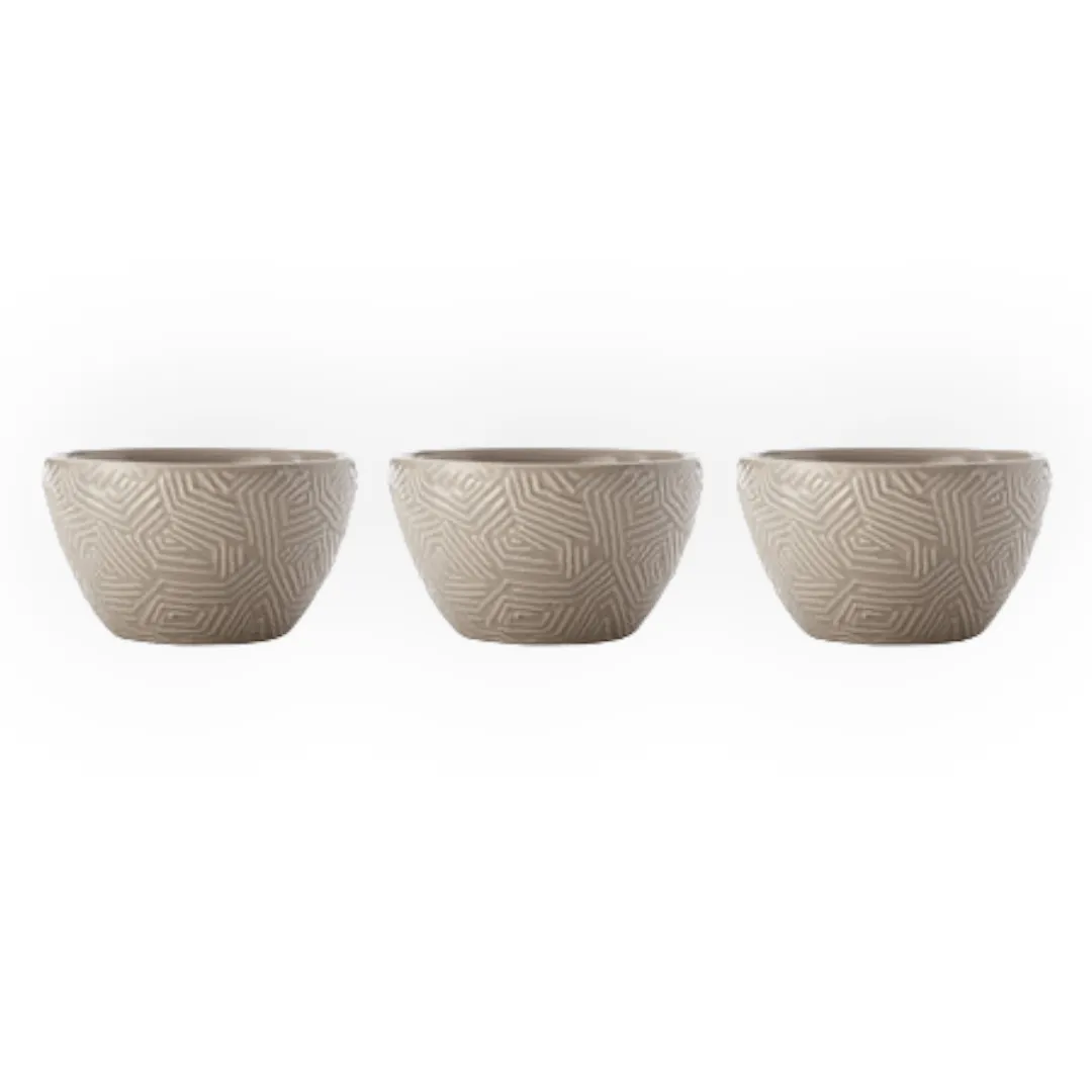 Maxwell & Williams Dune Bowls Taupe Set of 3 12cm DR0433
