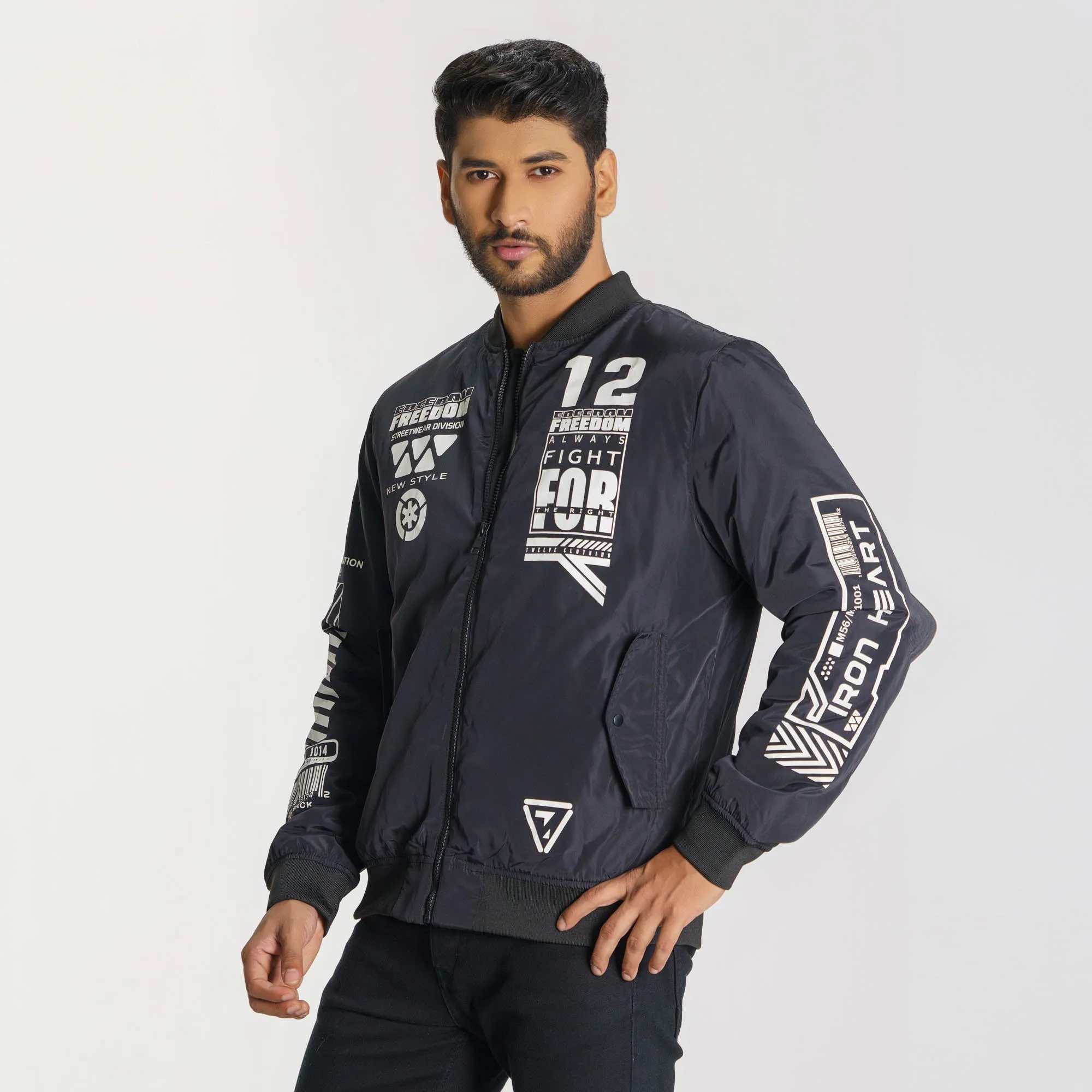 Mens Black  Bomber