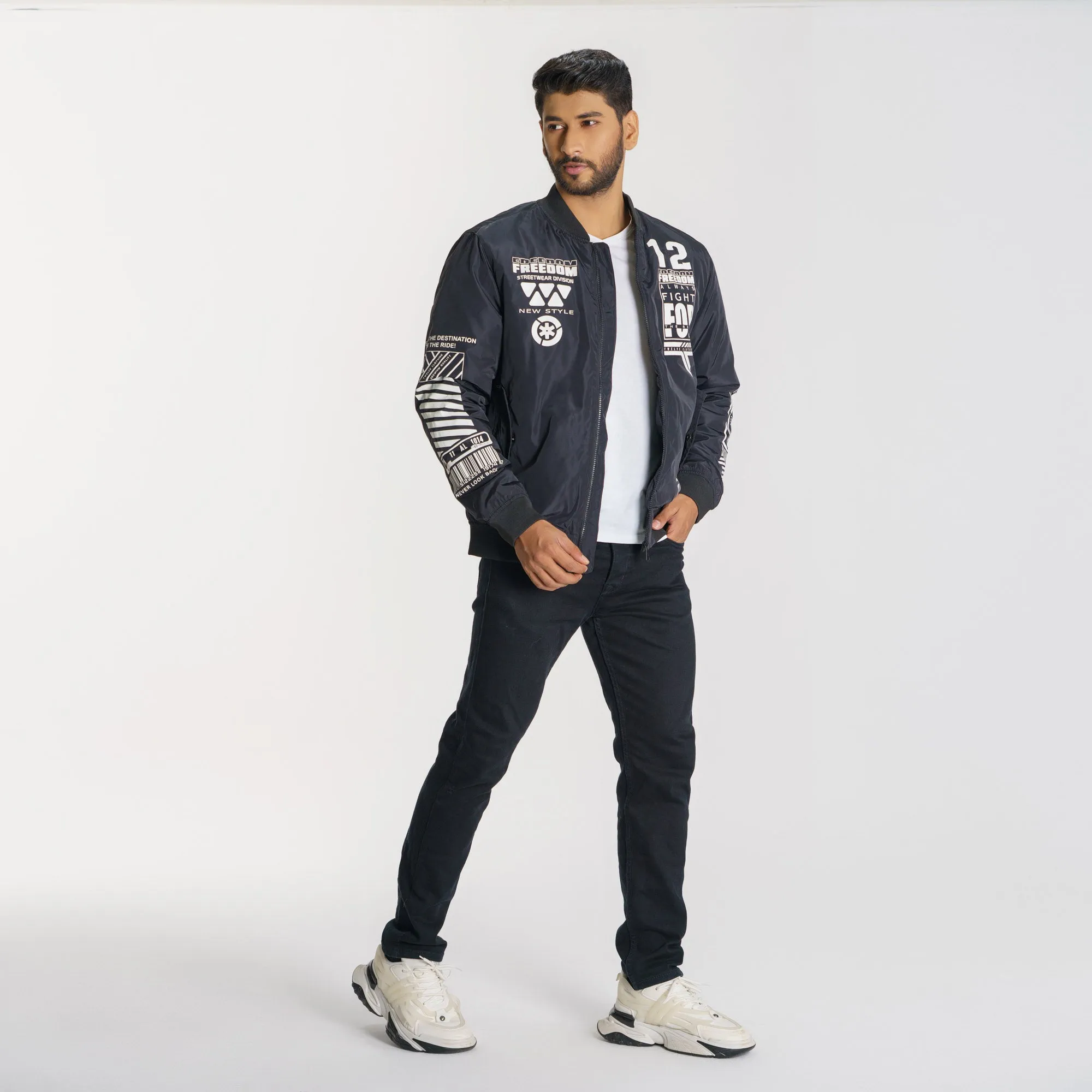 Mens Black  Bomber