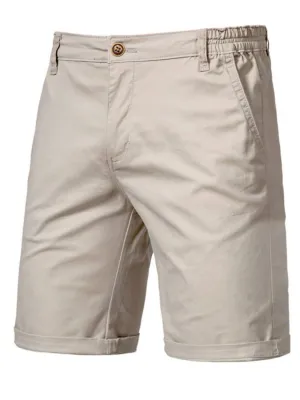 Men's Elastic Waist Shorts with Pockets – Comfortable & Stylish