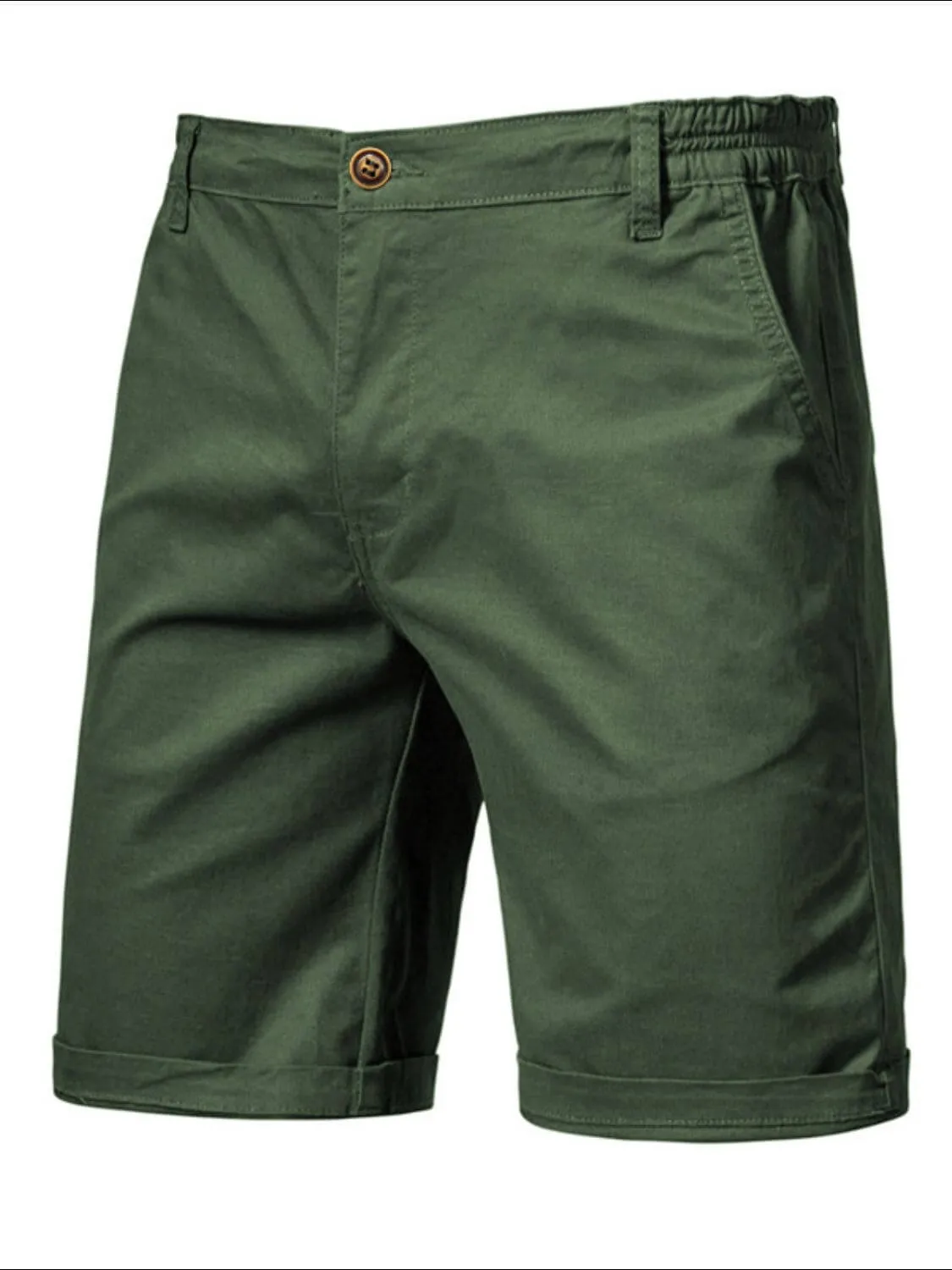 Men's Elastic Waist Shorts with Pockets – Comfortable & Stylish