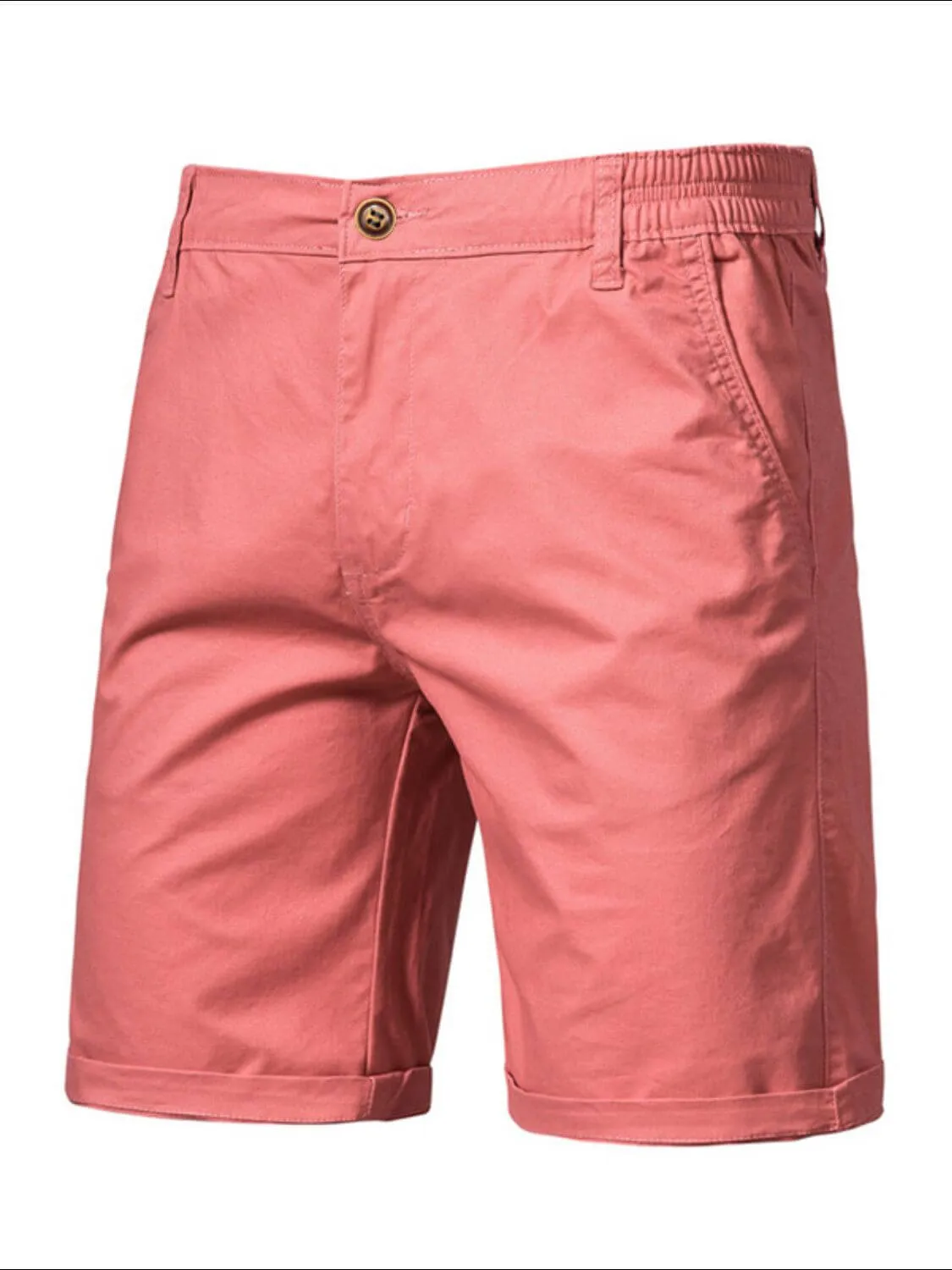 Men's Elastic Waist Shorts with Pockets – Comfortable & Stylish