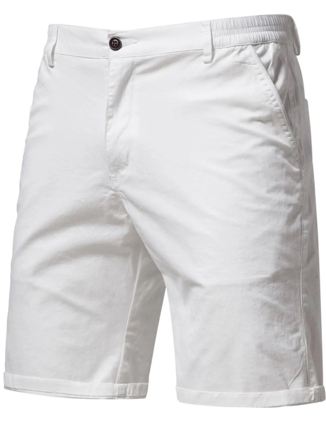 Men's Elastic Waist Shorts with Pockets – Comfortable & Stylish