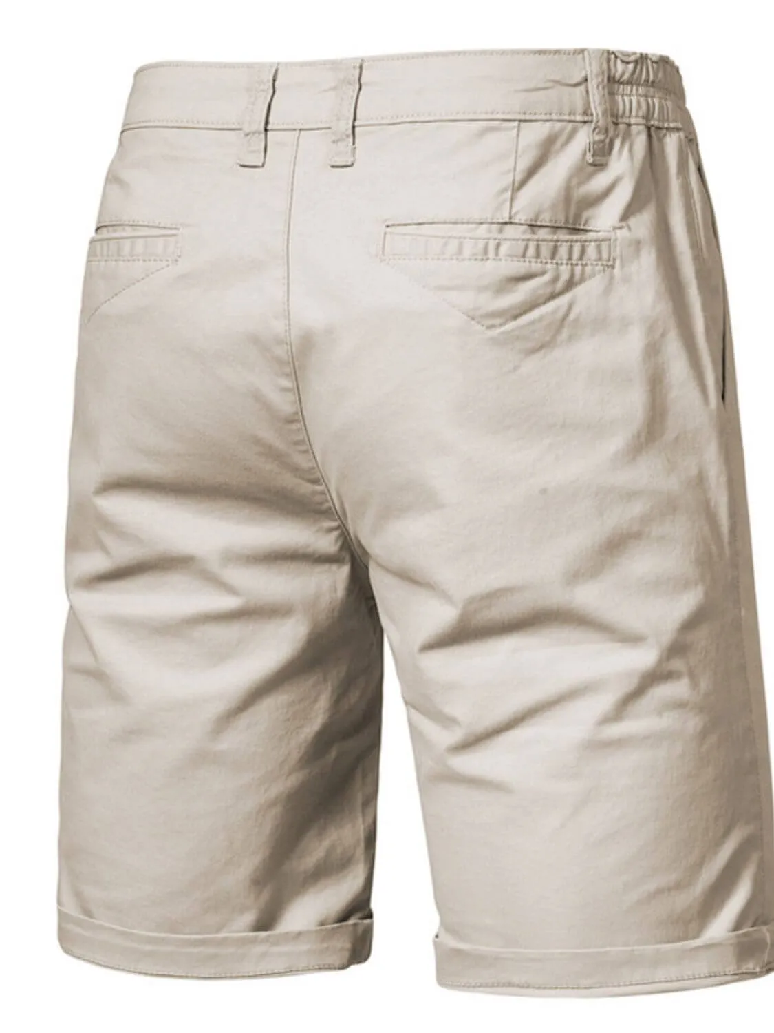 Men's Elastic Waist Shorts with Pockets – Comfortable & Stylish