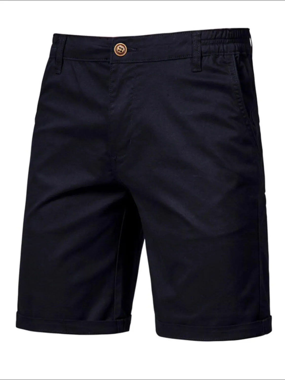 Men's Elastic Waist Shorts with Pockets – Comfortable & Stylish