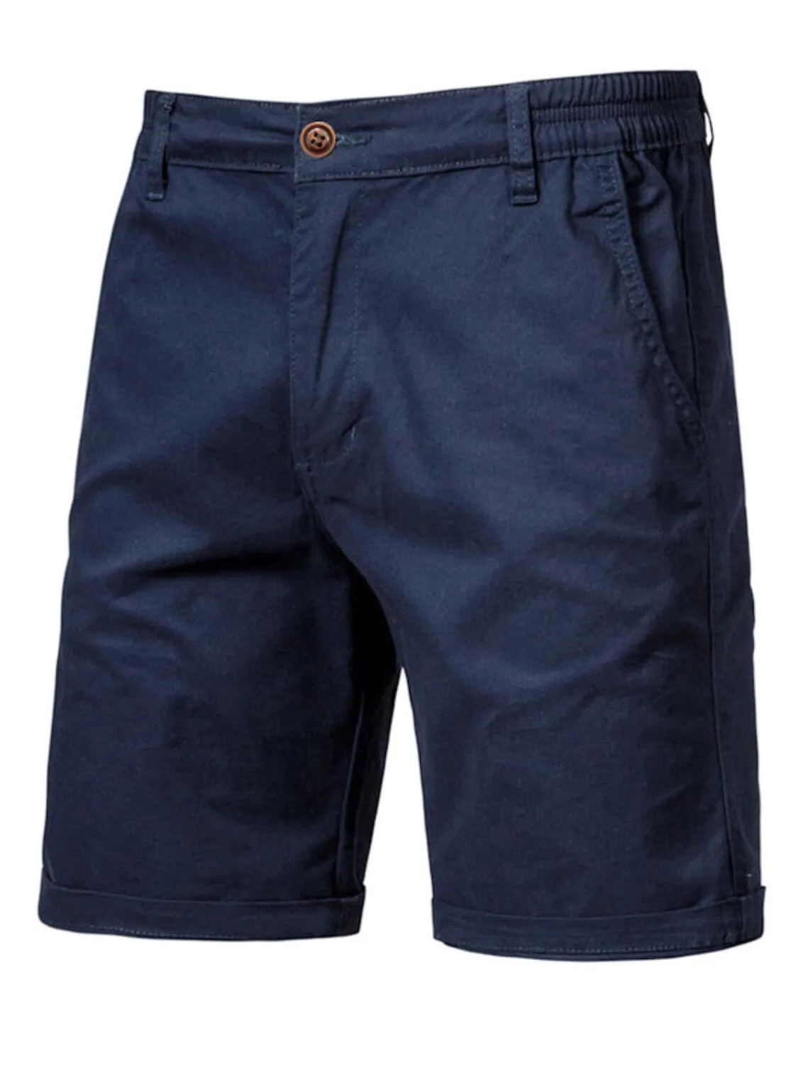 Men's Elastic Waist Shorts with Pockets – Comfortable & Stylish