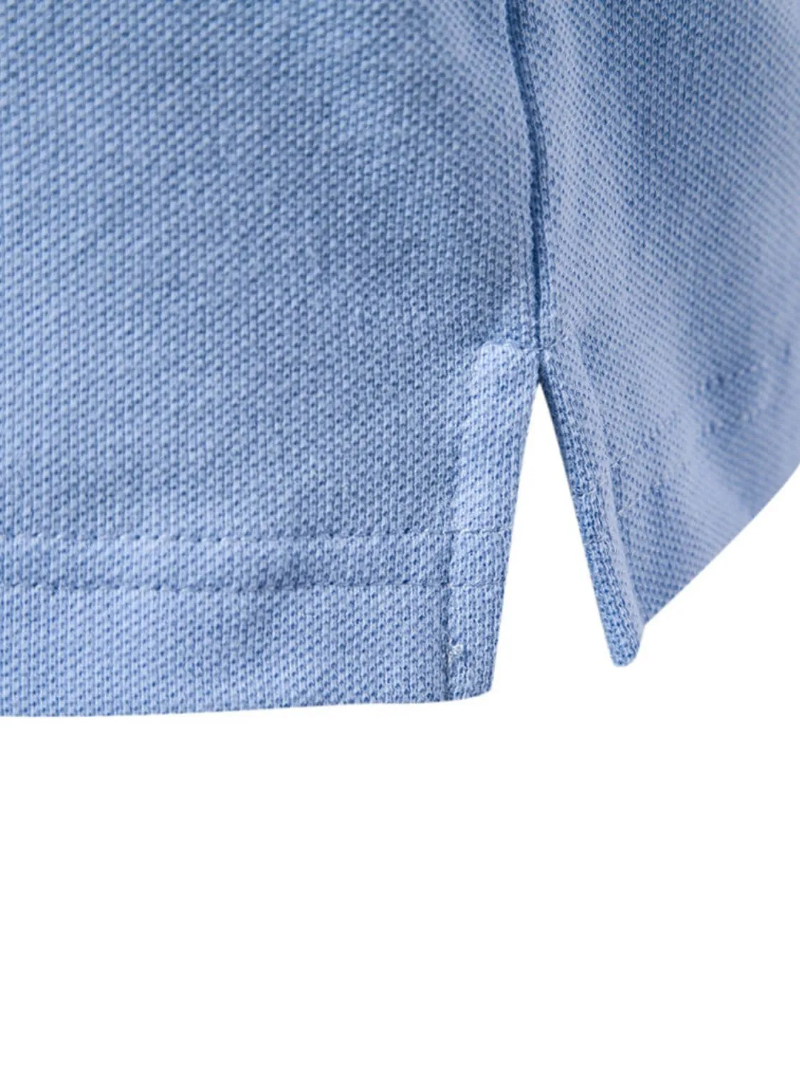 Men’s Embroidered Striped Polo – Stylish & Comfortable