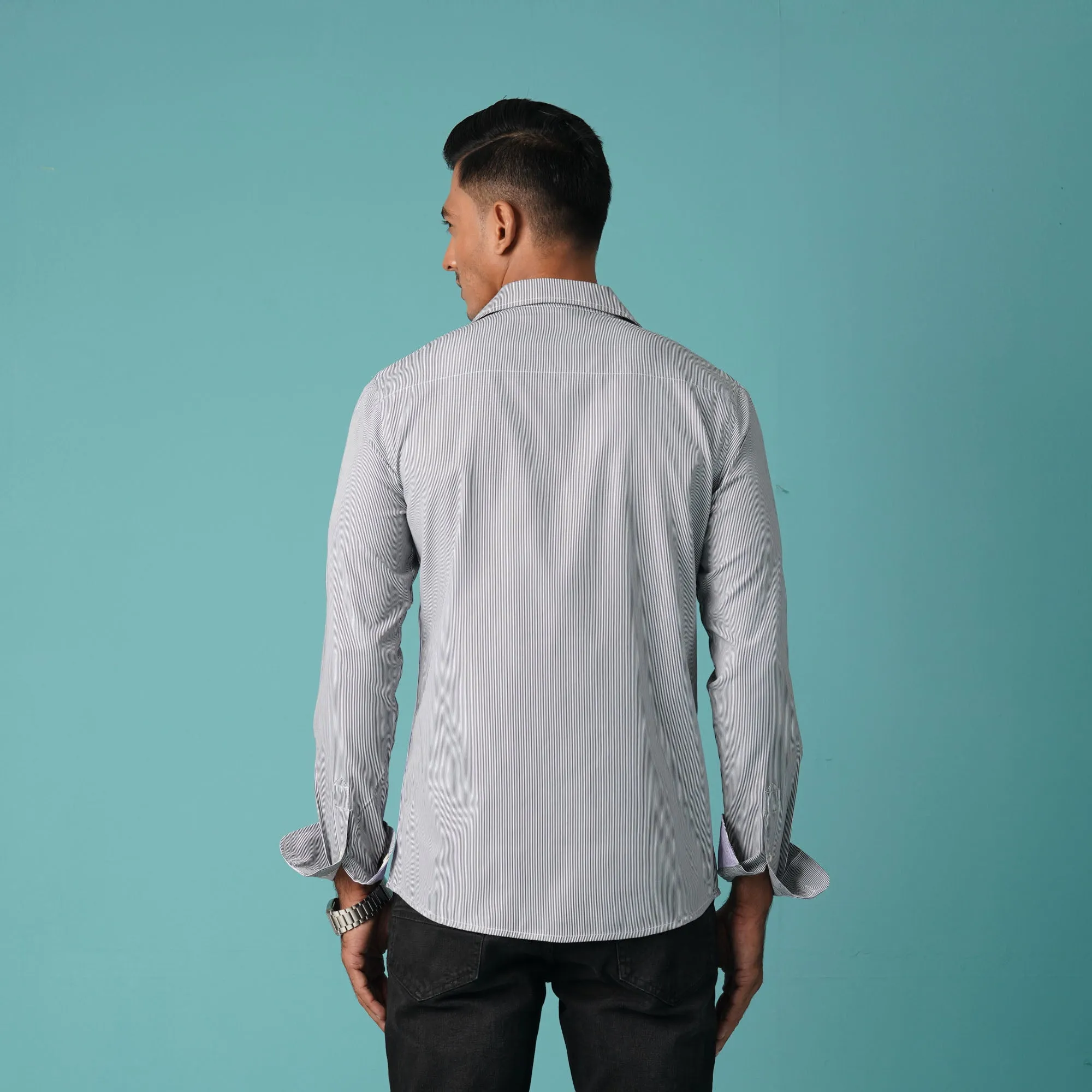 Mens L/S Shirt-Black/Red