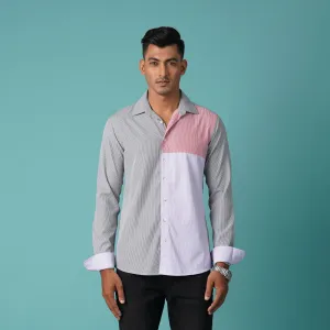 Mens L/S Shirt-Black/Red