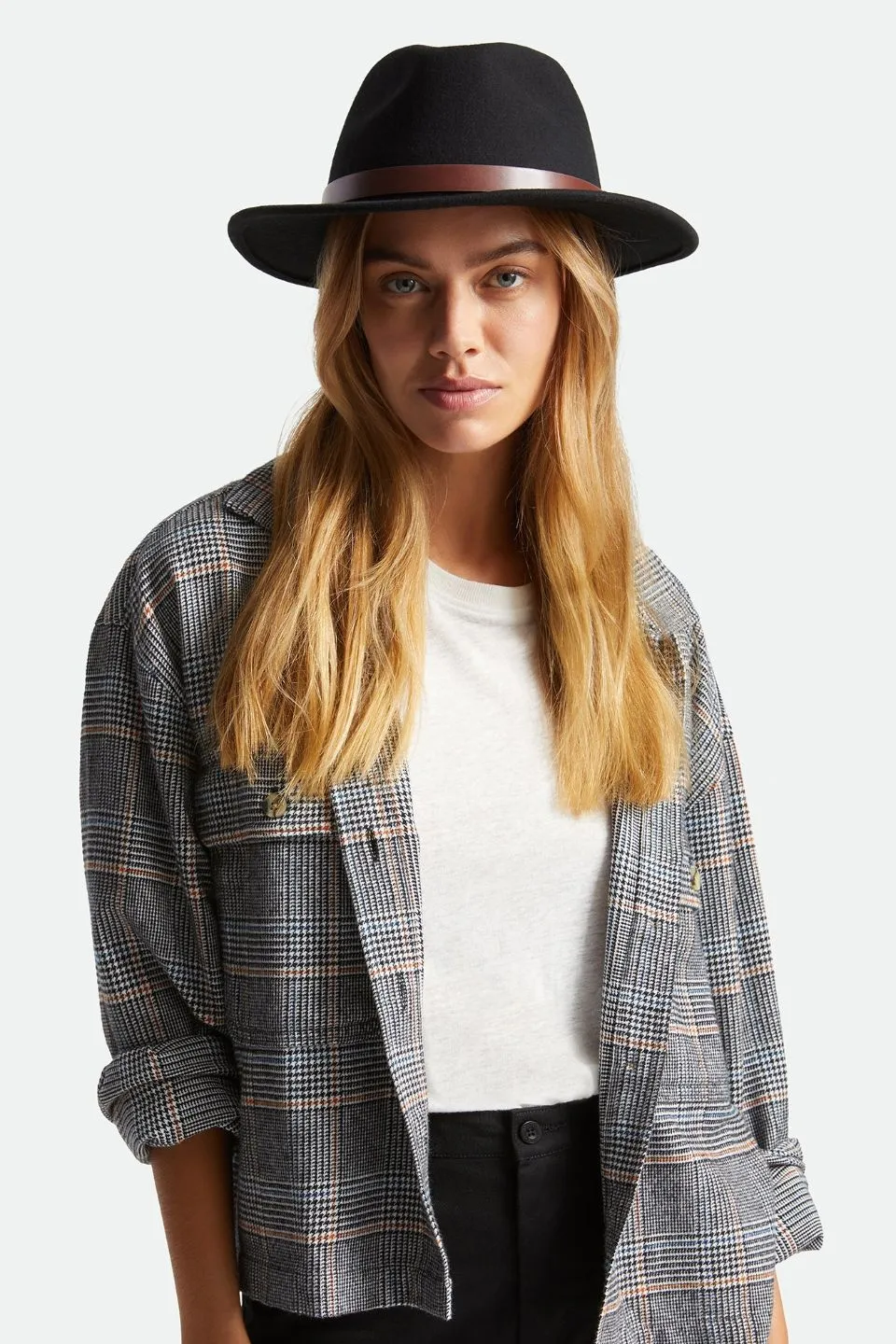 Messer Fedora Black Wool Felt Hat
