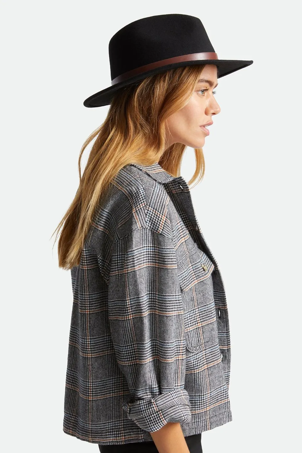 Messer Fedora Black Wool Felt Hat