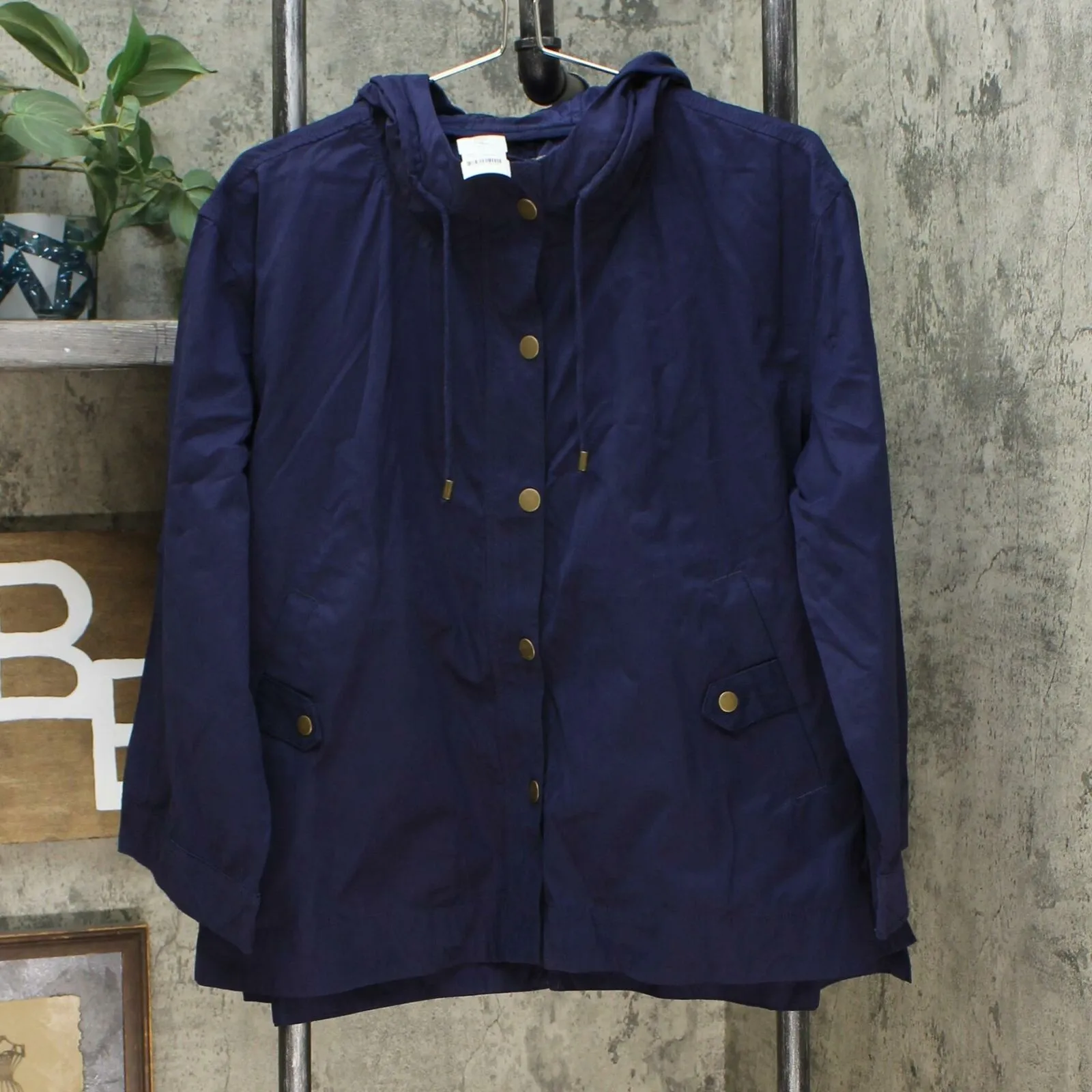 Motto Women's Plus Size Poplin Anorak Jacket