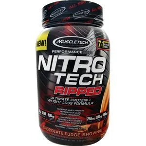 Muscletech Nitro Tech Ripped - Performance Series Chocolate Fudge Brownie 2 lbs