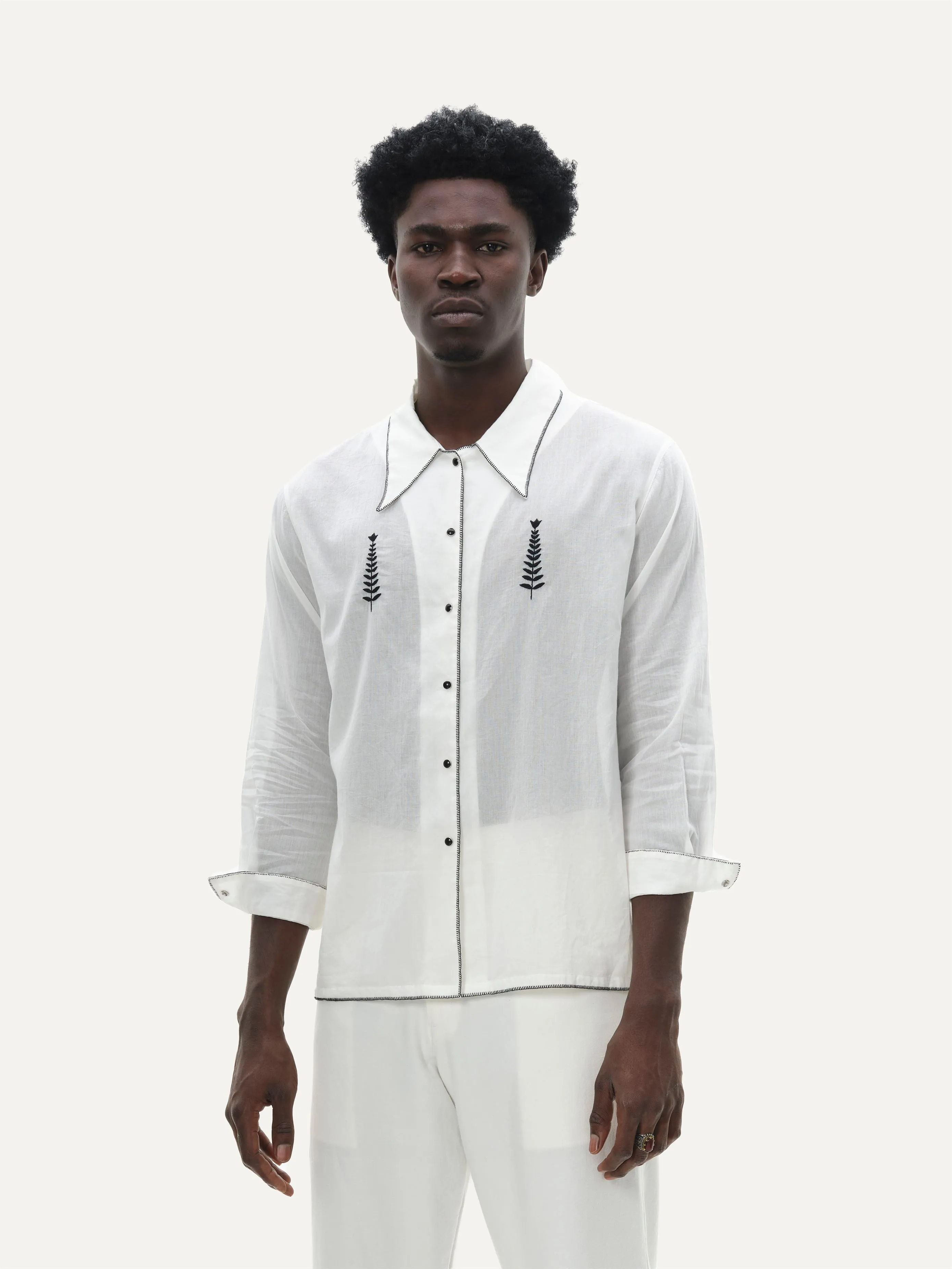 Naushad Ali I Girlfriend shirt,Temple stripe Signature Spring Summer 2025 Handwoven silk cotton Lilac   coral red NA SS24 M14