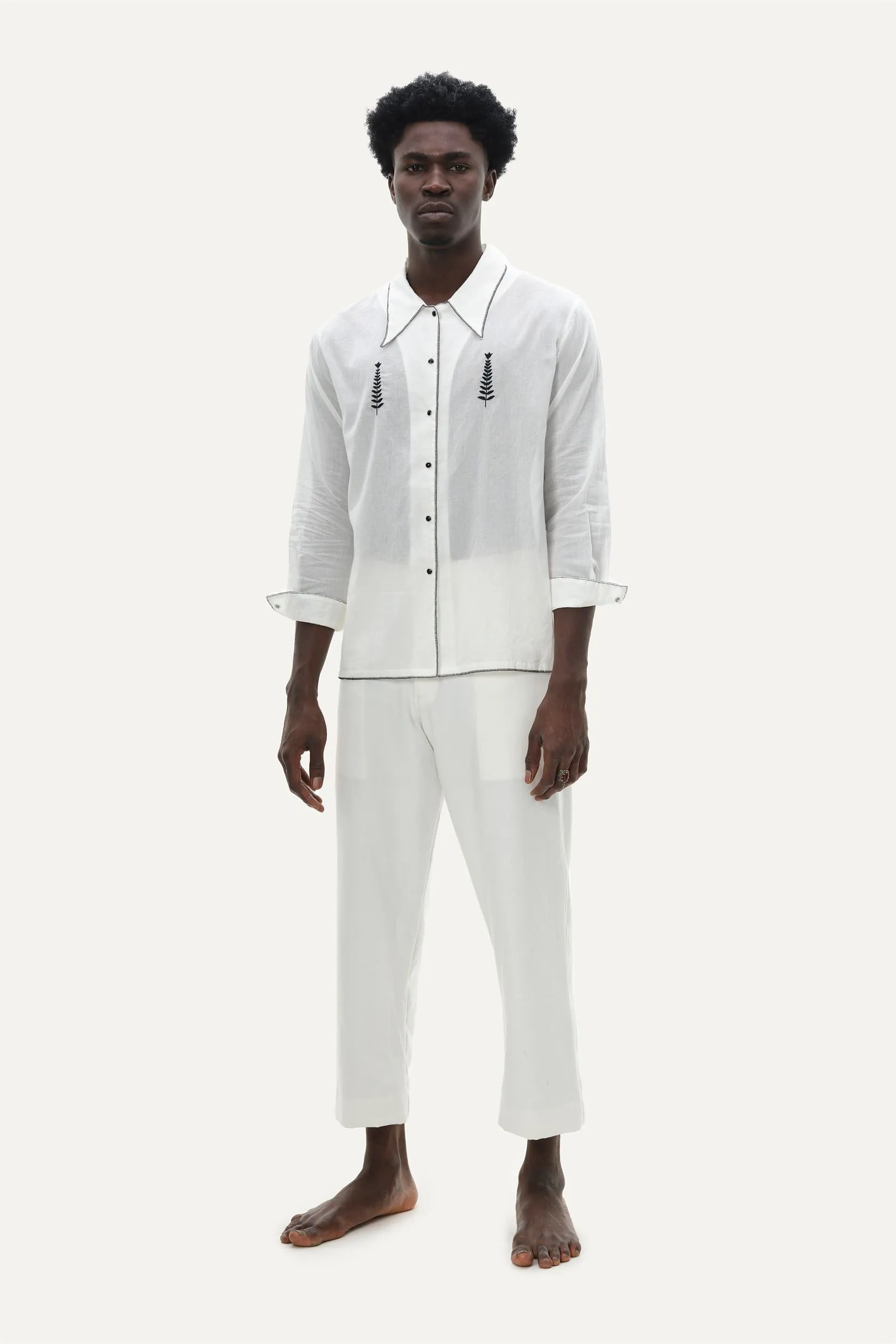 Naushad Ali I Girlfriend shirt,Temple stripe Signature Spring Summer 2025 Handwoven silk cotton Lilac   coral red NA SS24 M14