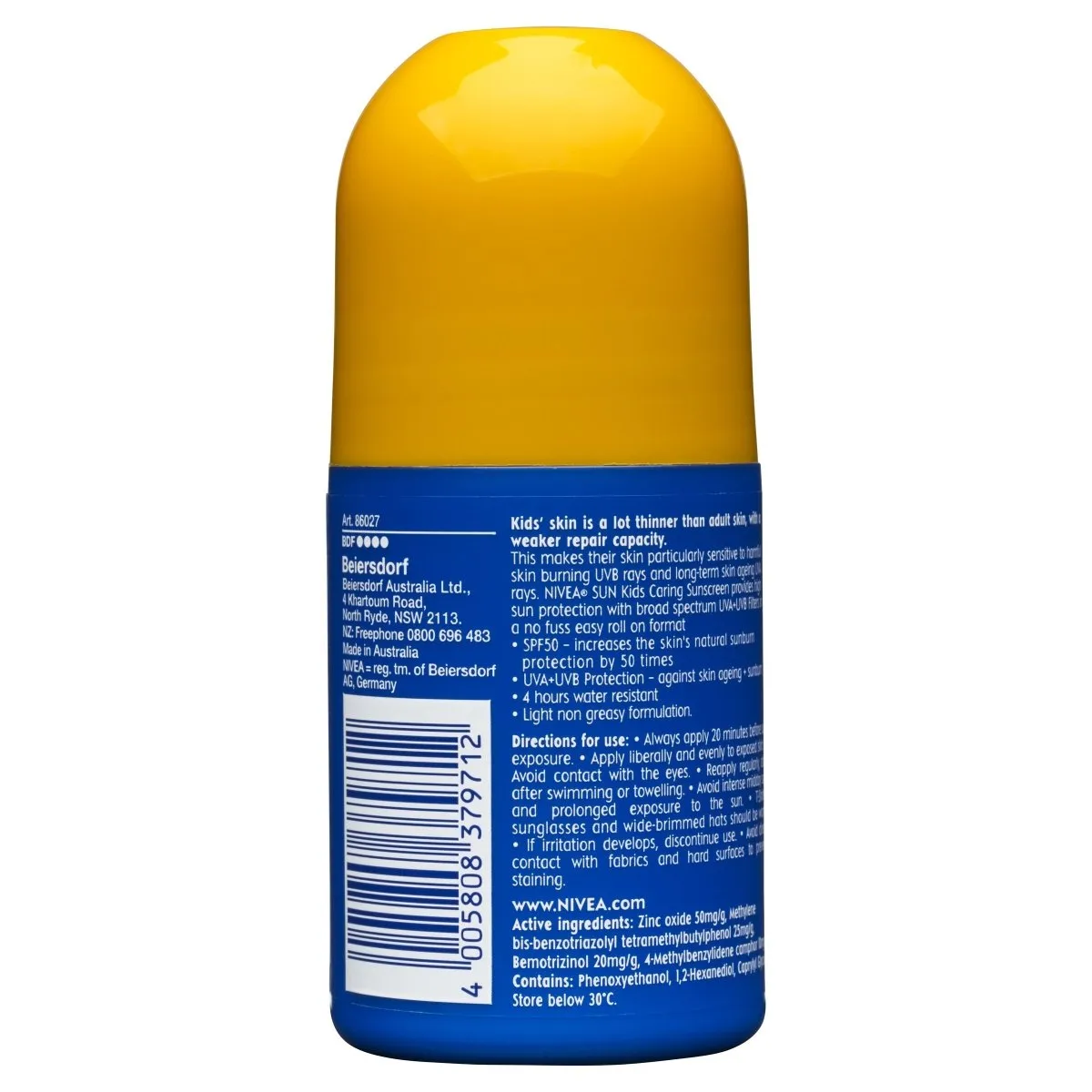 Nivea Sun SPF50  Kids Roll On 65mL
