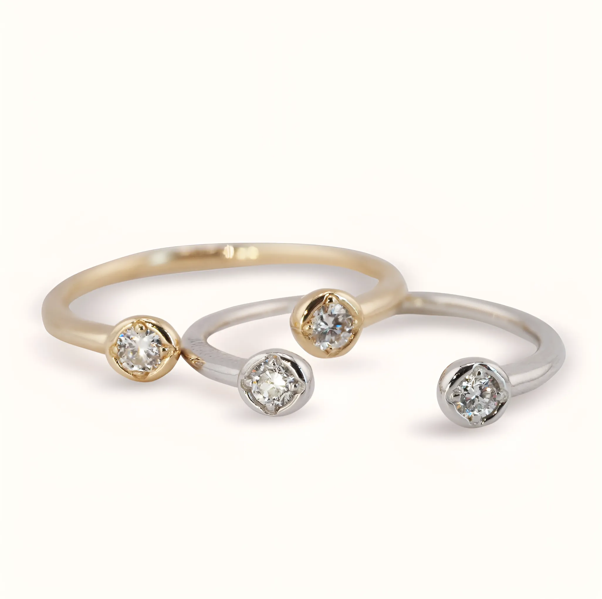 Open Cuff Ring | White Gold