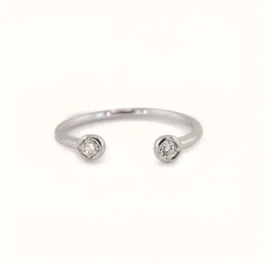 Open Cuff Ring | White Gold